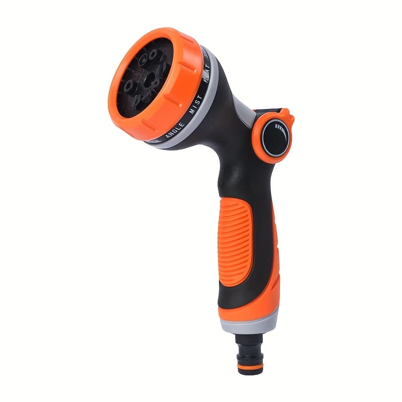 TEMU 1pc Garden Hose Nozzle With 8 Spray - Fit, Alloy, Ideal For Watering Plants, Car Wash& Floor Cleaning