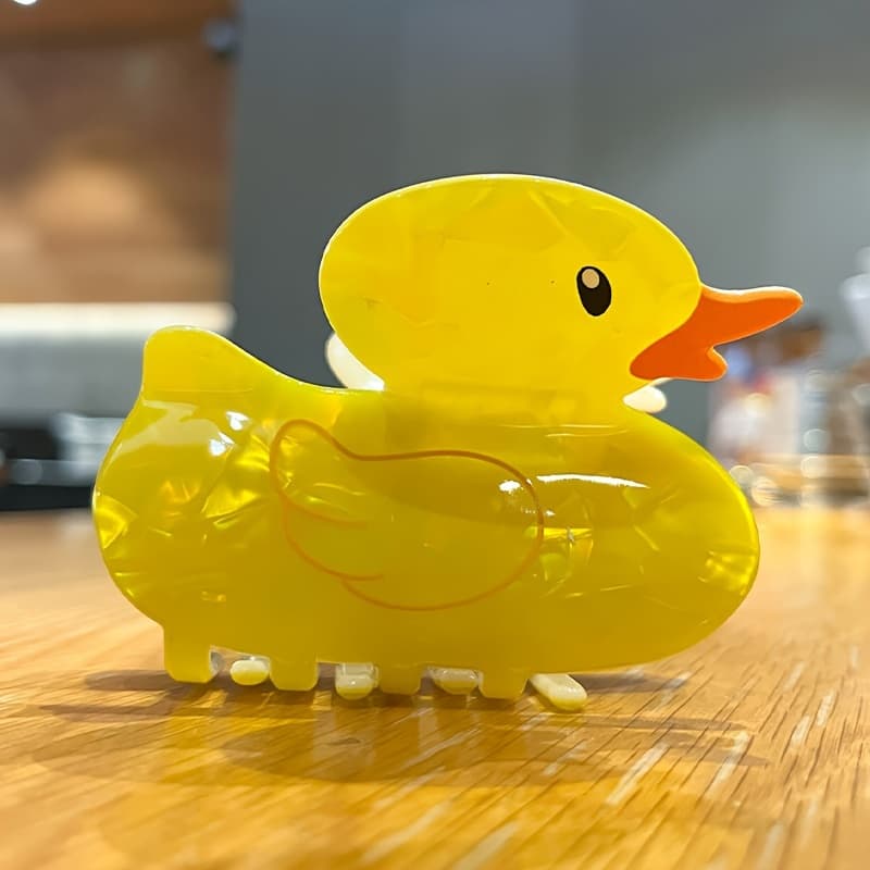 TEMU 1pc Yellow Duck Shaped Hair Clip, Cute And Sweet, Suitable For Daily Decoration And Beauty Use