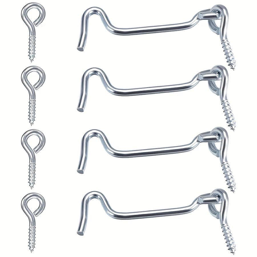 TEMU 4pcs 1.5 Inch Cabin Latch Door Rotary Window Door Hook With Installation Screws