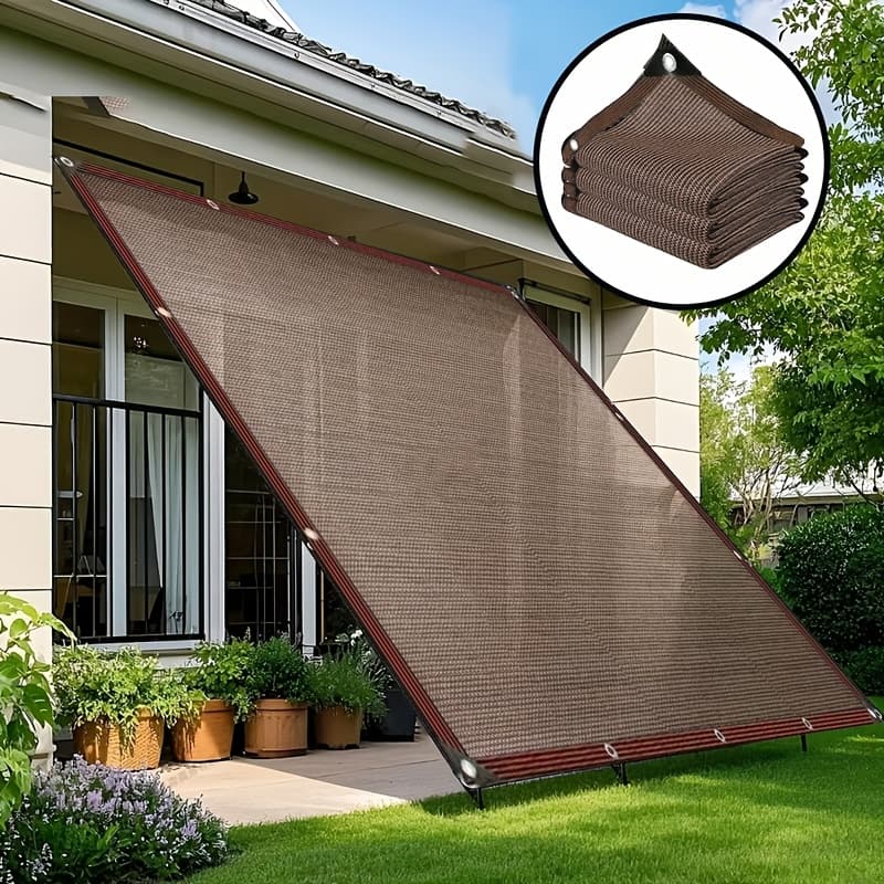 TEMU Shade Cloth, 90% Sunshade Rate Gardening Sunscreen Net, With Buckle Mesh Tarpaulin, Suitable For Plant Cover/patio Sunshade/garden Pergola/greenhouse/carport Kennel, , 1pc