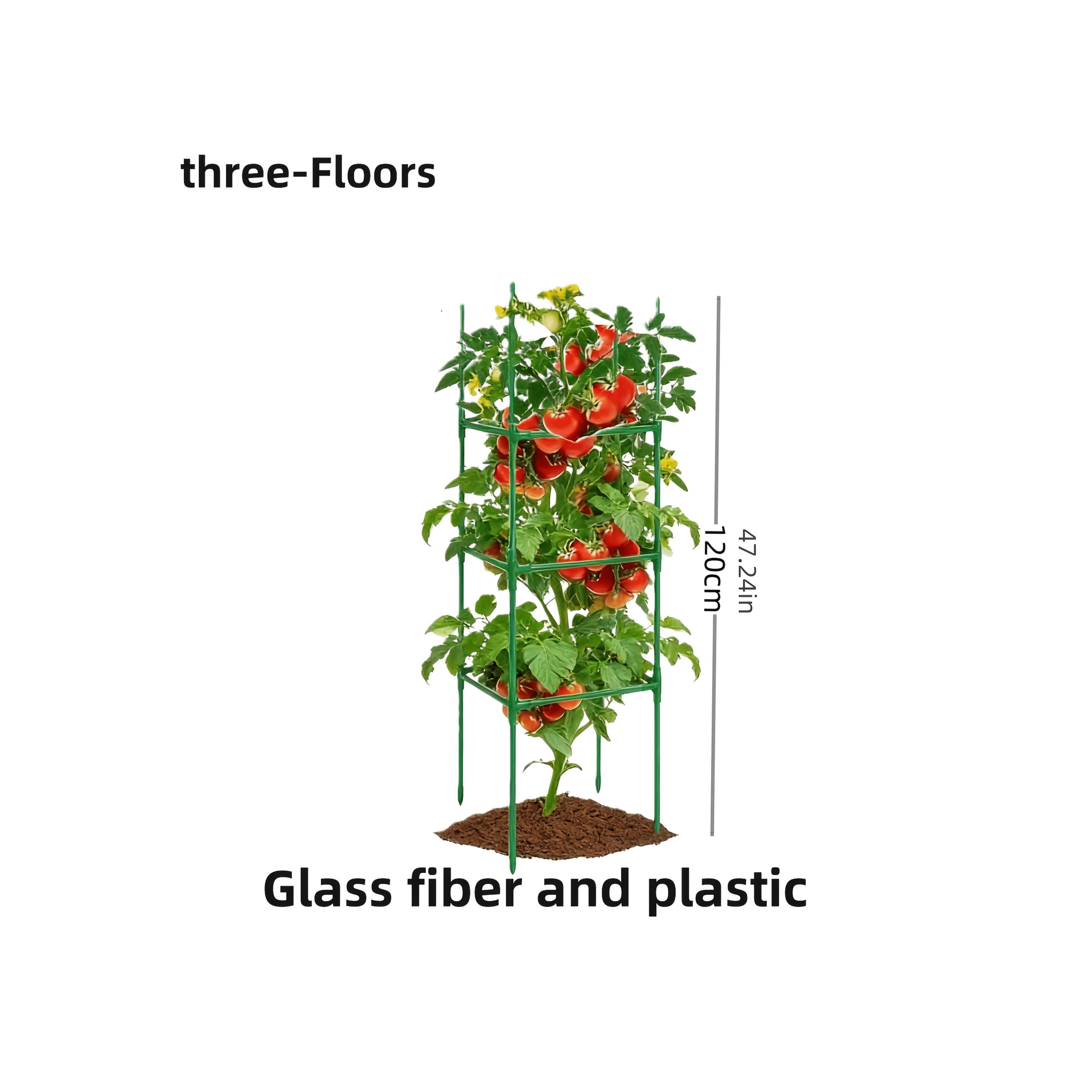 TEMU 2/3/4-tier Plant Climbing Trellis For Tomatoes, , Beans - Durable Green Garden Support Grid, Easy Assembly, Space-saving Design For Raised Beds & Outdoor Gardens