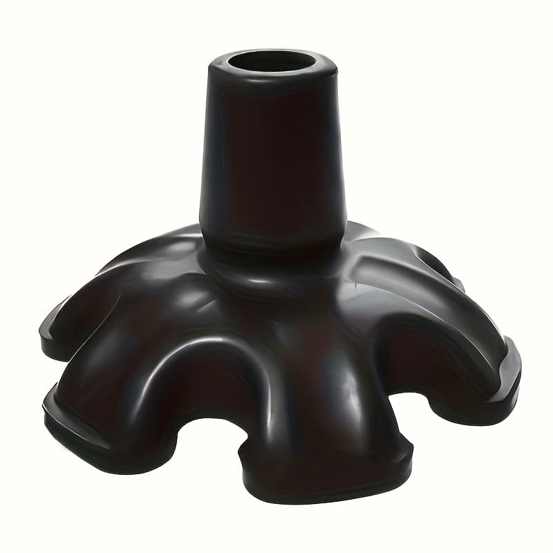 TEMU Rubber Cane Tip Cover With 6 Support Legs - Suitable For Walking Sticks And Hiking Poles, Durable , Enhances Stability , Hiking Pole Accessory, Sturdy And Long-lasting