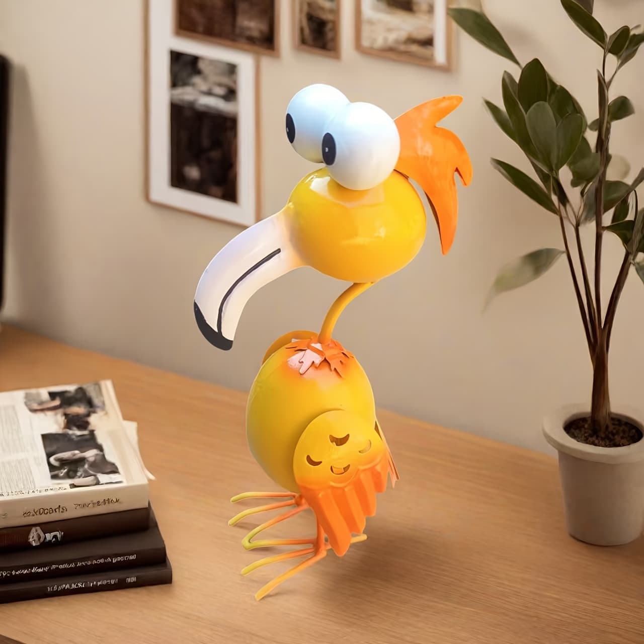 TEMU A Sculpture Decoration Is Suitable For Study Dining Table Desktop Decoration Metal Garden Lawn Decoration Without Power Decoration.
