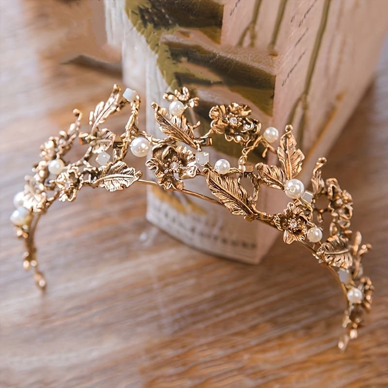 TEMU Tiaras And Crowns Prom Diadem Headband Crown For Women Bridal Wedding Hair Accessories Jewelry Crown Tiara Gift