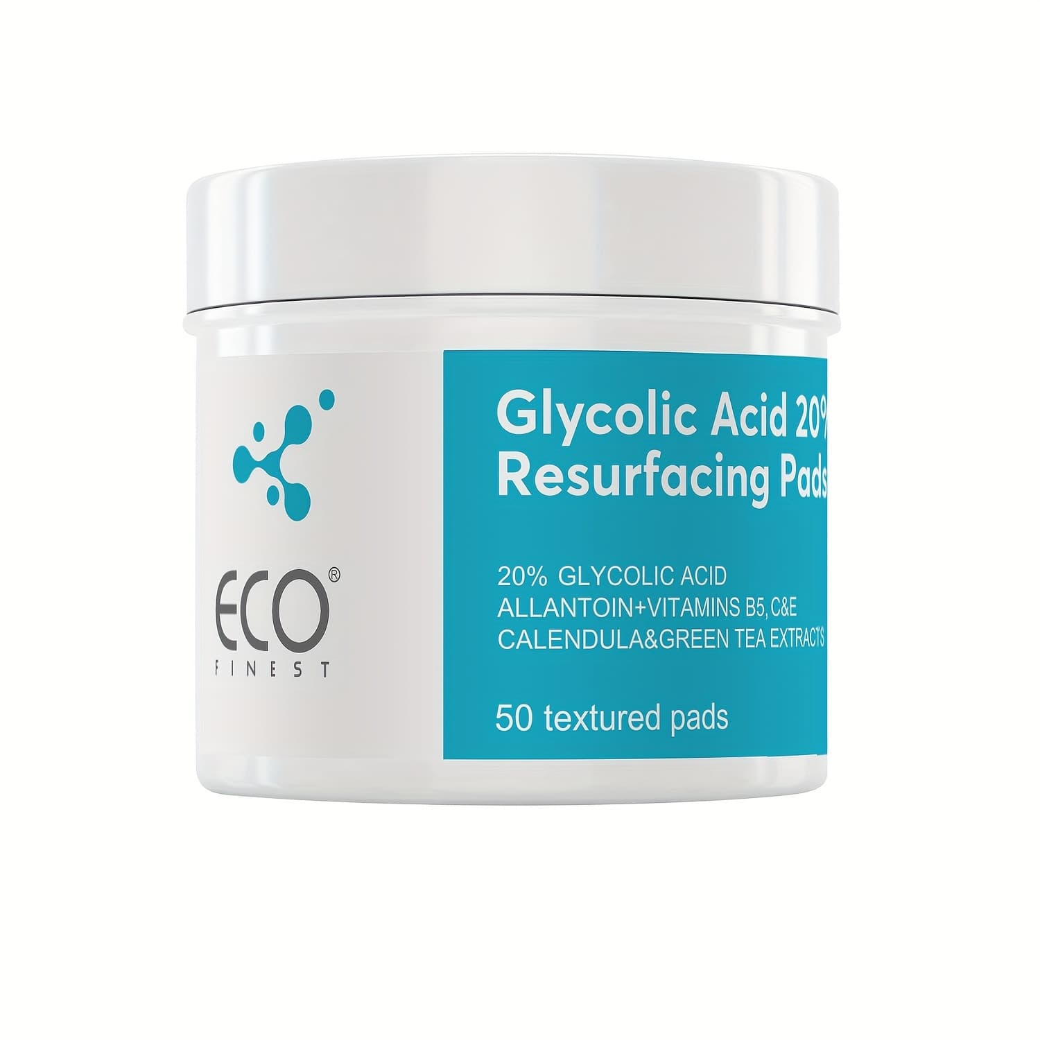 TEMU Glycolic Acid 20% Pads For With Vitamins B5, , Green Tea, , Allantoin, Toner Pads For Face Cleansing For Types