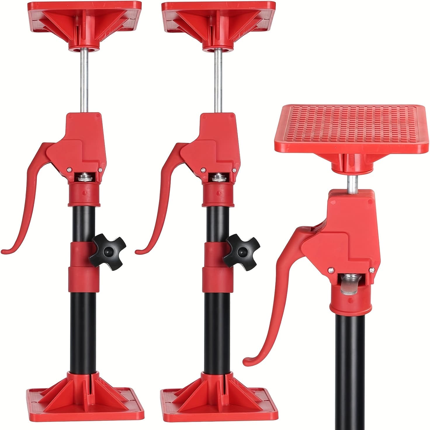TEMU 2pcs Cabinet Jack Support Bar, Steel Telescopic Support System, Support Bar, Supports Up To 156 Of Construction Bars, Suitable For Cabinet Jacks, Cargo Bars, Drywall, From 43.5" To 115"