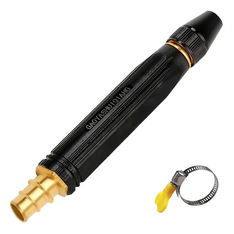 TEMU 1pc Powerful Car Wash Spray Nozzle, Home Pressure Washing Pump, Watering Washing Tool, Watering Cleaning Gun, Portable Water-saving Tool