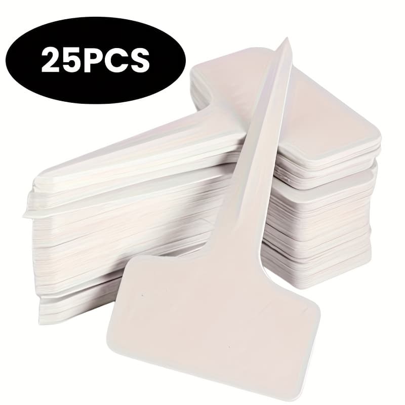 TEMU 25pcs Durable Garden Labels - Windproof And Rainproof Plastic Plant Markers For Indoor And Outdoor Gardens, Nurseries, - Easy To Write On, Rust-proof, Reusable, Waterproof