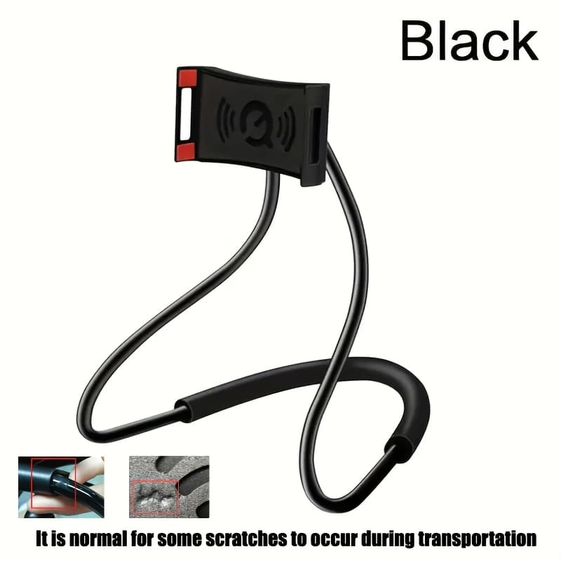 TEMU Flexible Bracket Mobile Phone Neck Hanging Holder 360-degree Adjustable Mobile Phone Holder Hung Around The Neck And Clamped To Stay Stable And Lie On The Bed To Watch Tv Shows, Up Hands