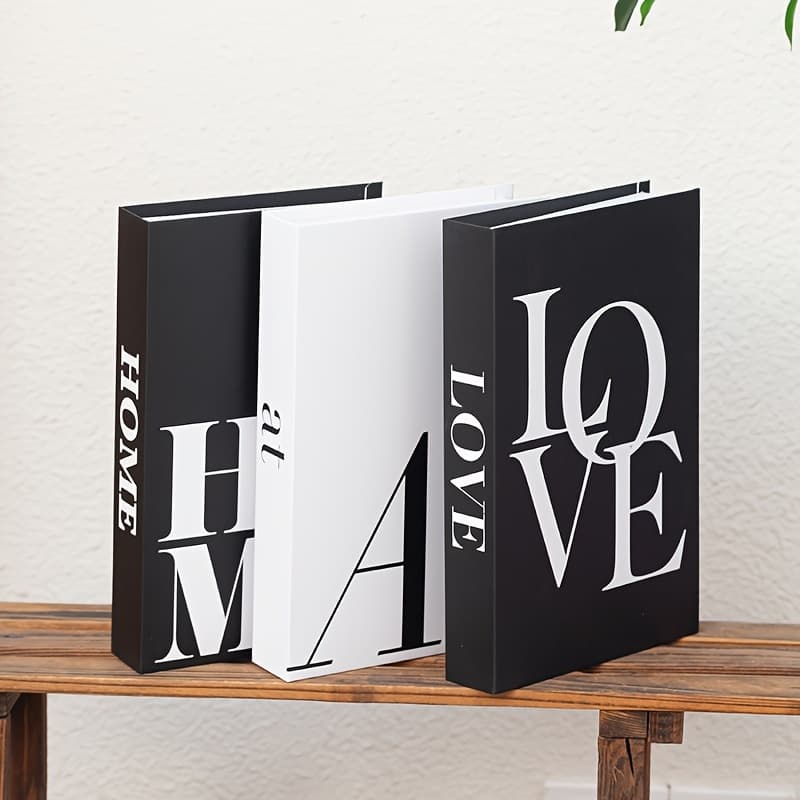 TEMU Set Of 3 Decorative Books With A Theme, Ideal For Use In The Bedroom, Office, Or Living Room, And Can Serve As Props