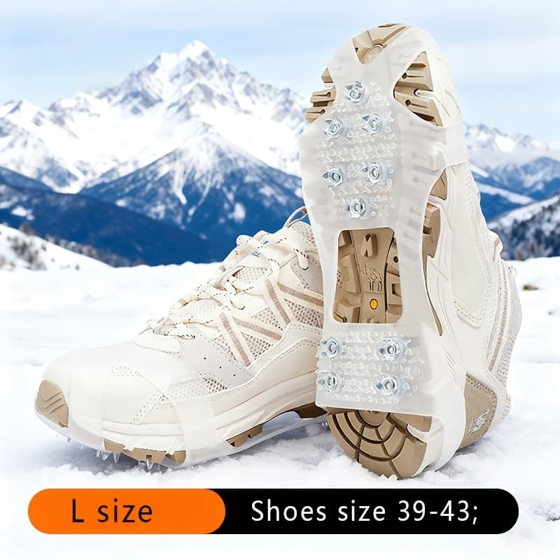 TEMU 1 Pair Outdoor Anti-slip Shoe Covers, Suitable For Icy And Snowy - Heavy-duty Anti-slip Soles Provide For Icy , , And Driveways - Magnesium Fire Starter Not Included