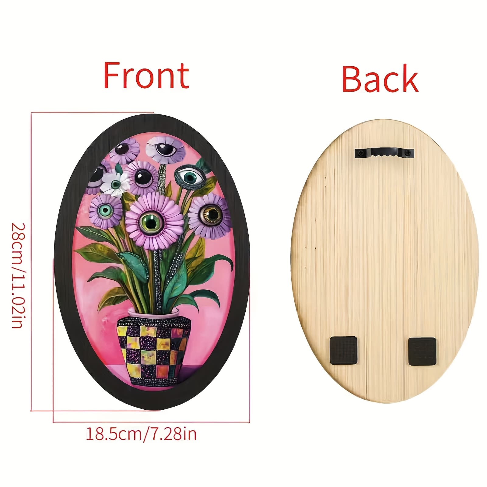 TEMU Pink Floral Wall Art- Wall Home Decor Retro Style Wall Decor Room Accents Indoor/outdoor Decor Hangable Wall Accents Photo Wall Wooden Picture Frame 28**3