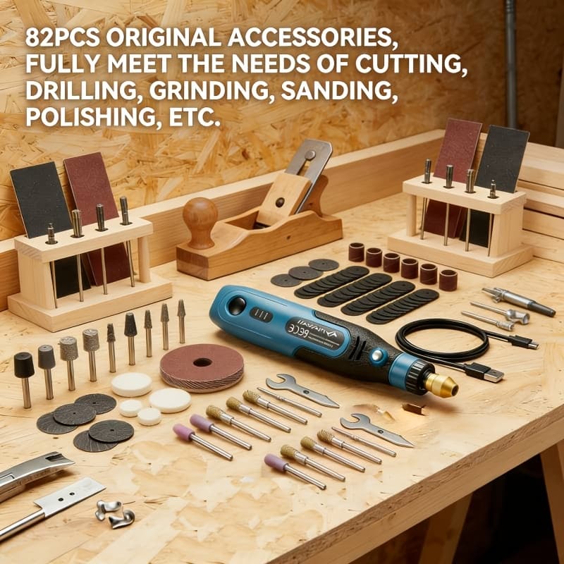 TEMU Cordless Electric Polisher And Sander, 3.7v Rechargeable With Type-c, Mini Portable Polishing Tool For, Wood Craft, Engraving, Making Handmade Gifts