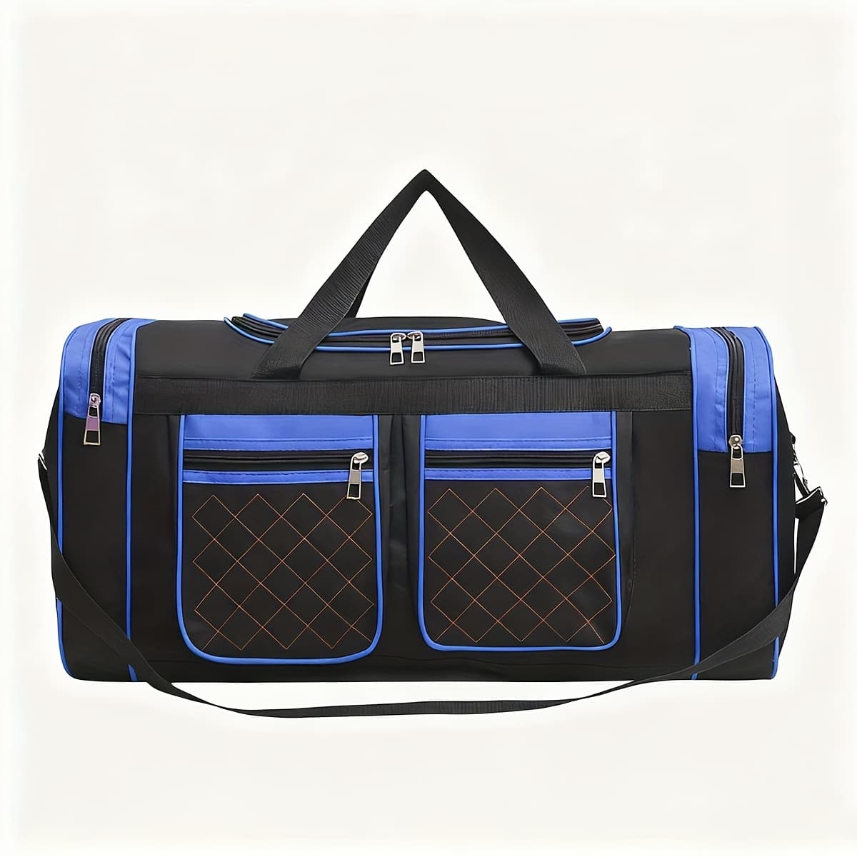 TEMU Large Capacity Travel Duffel Bag For -heavy-duty Gym Bag With Multi-, Adjustable Shoulder Strap & Zipper Closure, Perfect For Fitness, Weekend Trips, Business Travel & Outdoor Use