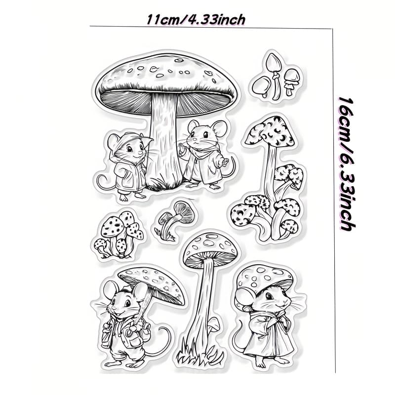 TEMU 1pc Mouse Transparent Silicone Stamp Card Making Diy Diary Embossing Decorative Paper Craft Painting Tool