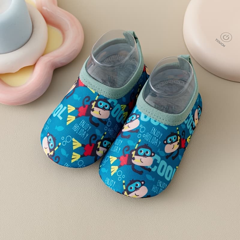 TEMU New Arrival 2-pair Pc Cute Breathable And Soft Animal Cartoon Slip-on Toddler Shoes Floor Socks Non-slip Soft Sole For Toddler And Children