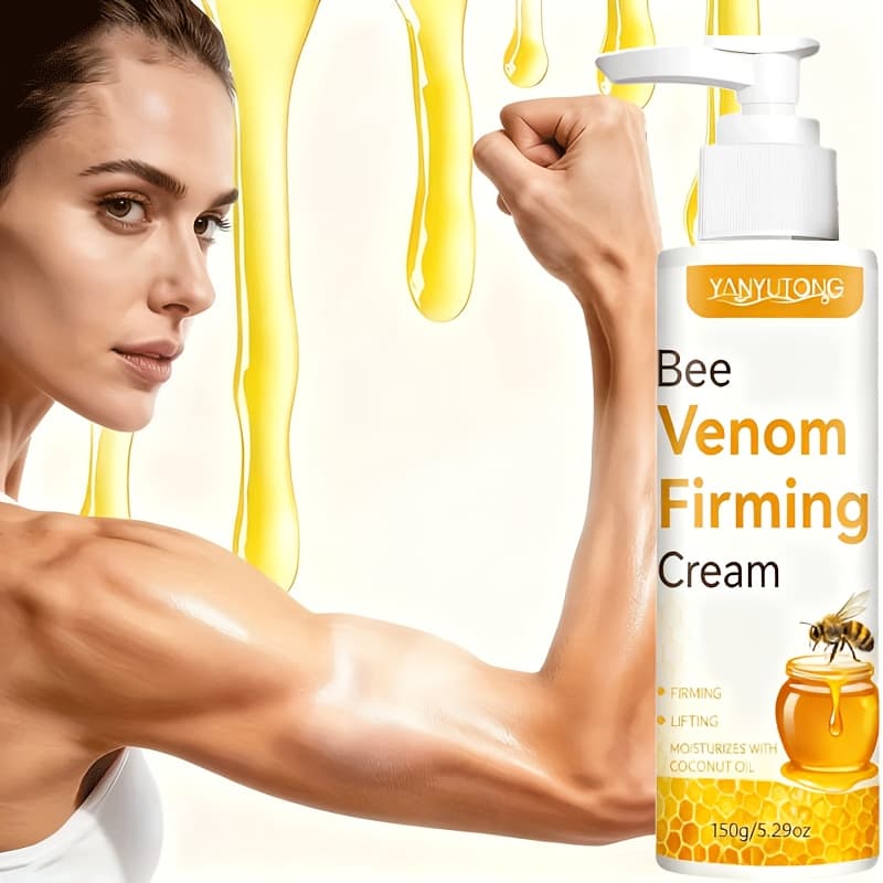 TEMU Bee Venom Firming And Shaping Cream, Containing Collagen And Bee Venom Tightens And Moisturizes The Body, Suitable For Face, Eyes, , Thighs, And , Suitable For Types, An Ideal Christmas Gift