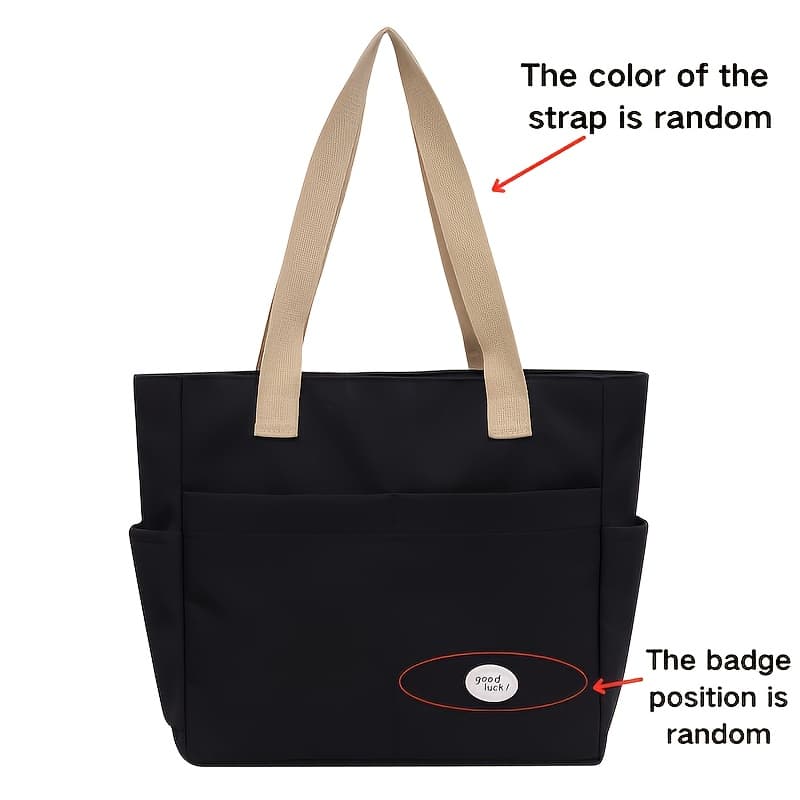 TEMU 1pc Women's Tote Bag, Large Capacity Crossbody Bag, Zipper Closure, Multifunctional Tote Bag For Daily Use, 3 Colors From, Washable Tote Bag