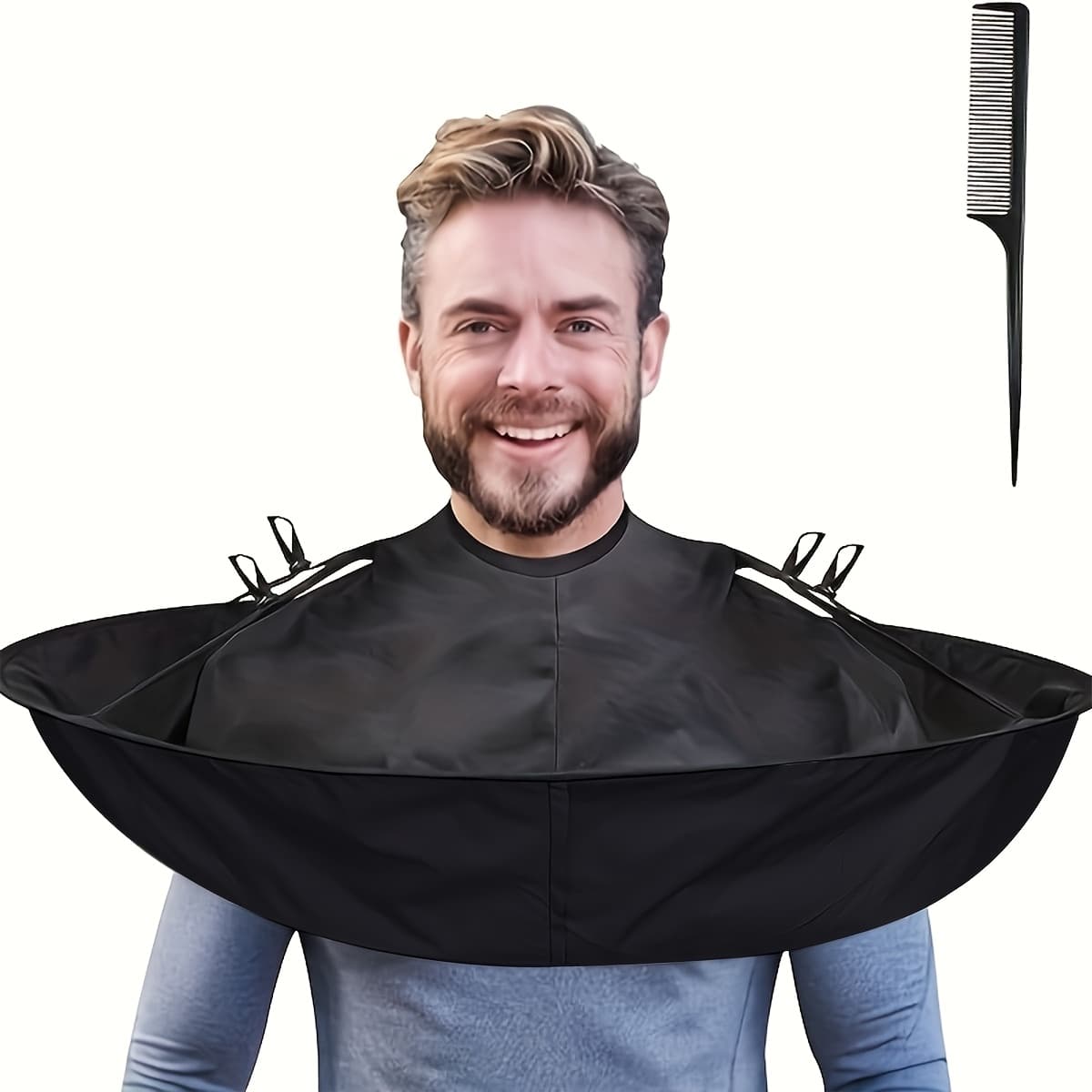 TEMU Hair Cloak Cape Adjustable Haircut Cape Umbrellahair Cloak Barber Cape Foldable Hairdressing Umbrella Cape With For Halloween Adults Salon And Home Use