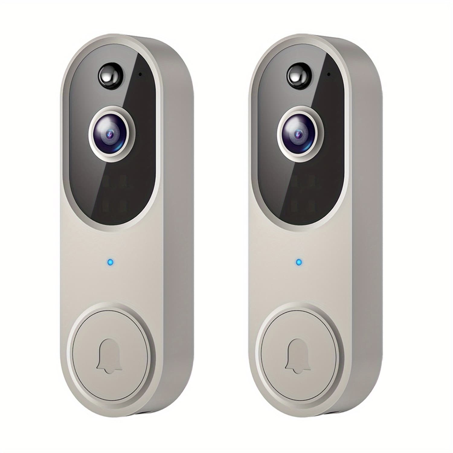TEMU 2- Doorbell Camera 1080p 2.4g/5g Wifi, Detection, Color Night Vision, Cloud Storage, 2-way Audio For Home Security