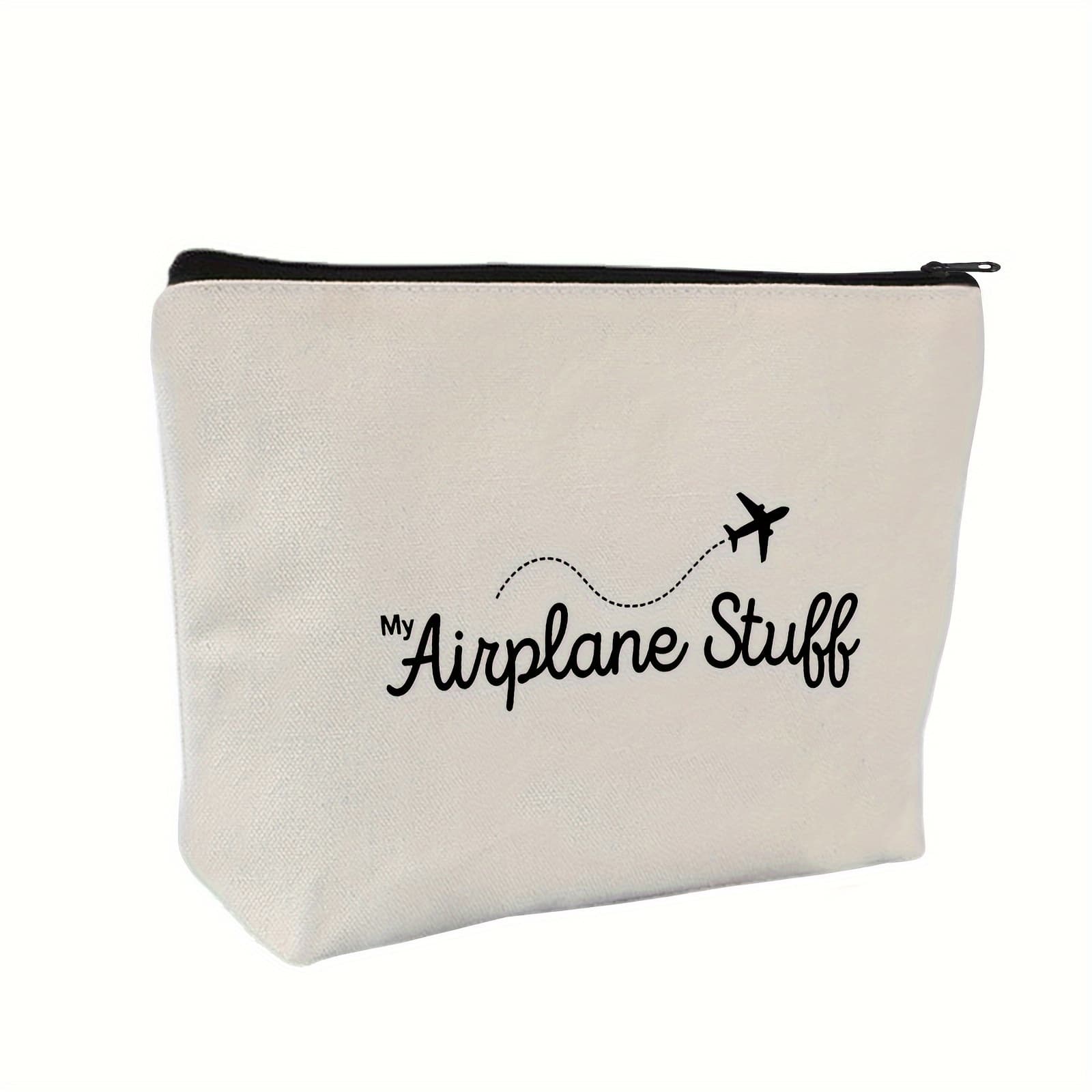 TEMU My Airplane Stuff Accessory Pouch, Travel Accessory Bag, Charger Pouch, Funny Travel Pouch, Travel Bag, Packing And Organization