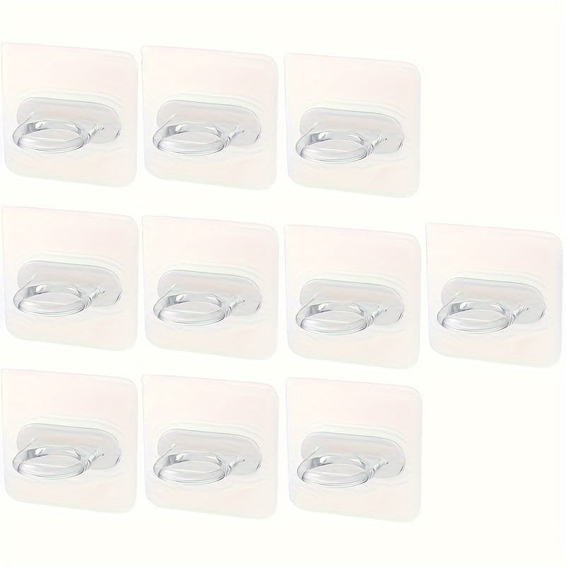 TEMU Adhesive Spray Bottle Hook Set, 10pcs, Wall Hooks Without Nails, Adhesive Hooks For Bathroom And Kitchen, Curtain Rod Hooks, Small Item Storage, Etc, Utility Hooks