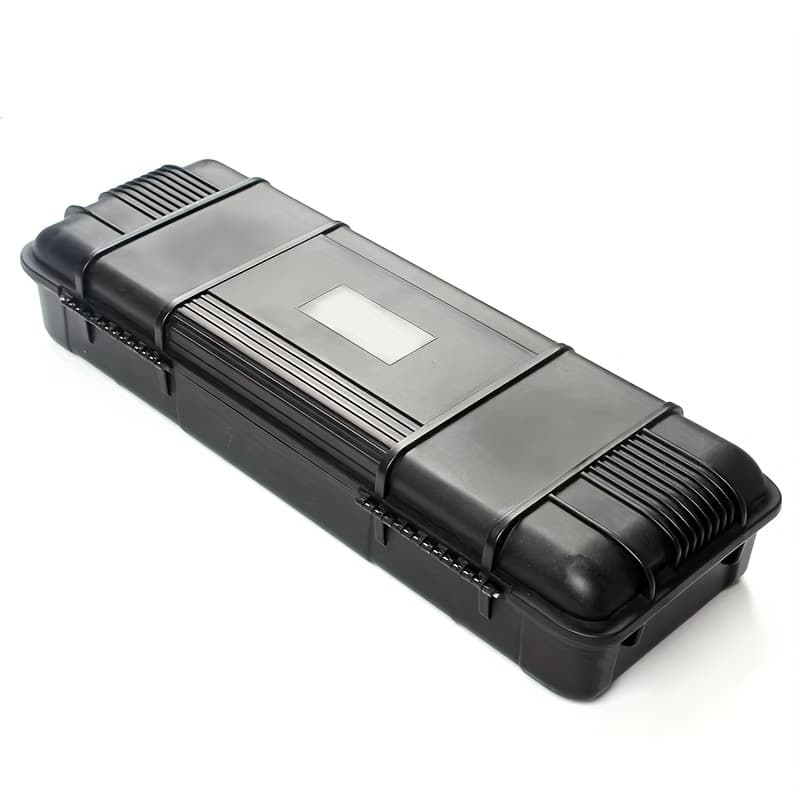 TEMU Heavy-duty Shockproof & Toolbox With Lockable Lid - Plastic Case W/multiple Compartments, Reinforced Edges & Hinges For Workshop, Site, Electrical - Ideal For & Diy (lock