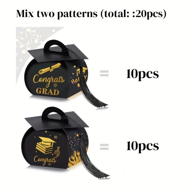 TEMU Gift For Her/him 20pcs European-style Celebration Student Graduation Gift Packaging Paper Box Graduation Hat School Celebration Party Teacher's Day Event Gift
