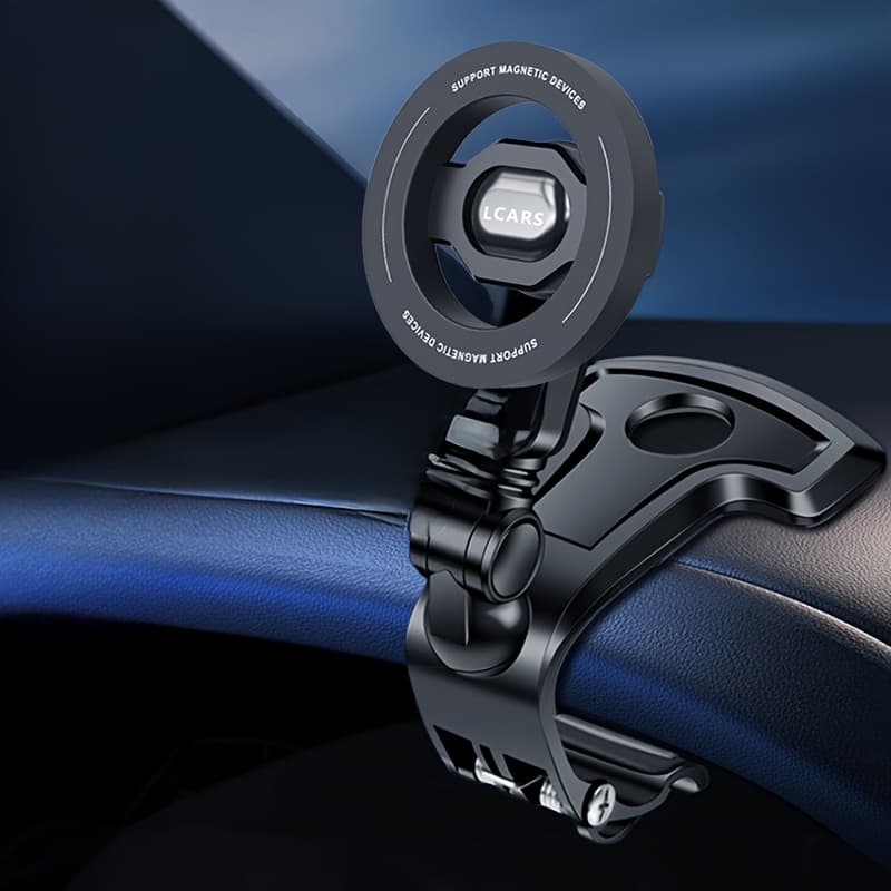 TEMU Car Phone Holder Console Dashboard Clip Auto Interior Rotatable Navigation Magnetic Anti-shake Support Fixed Bracket