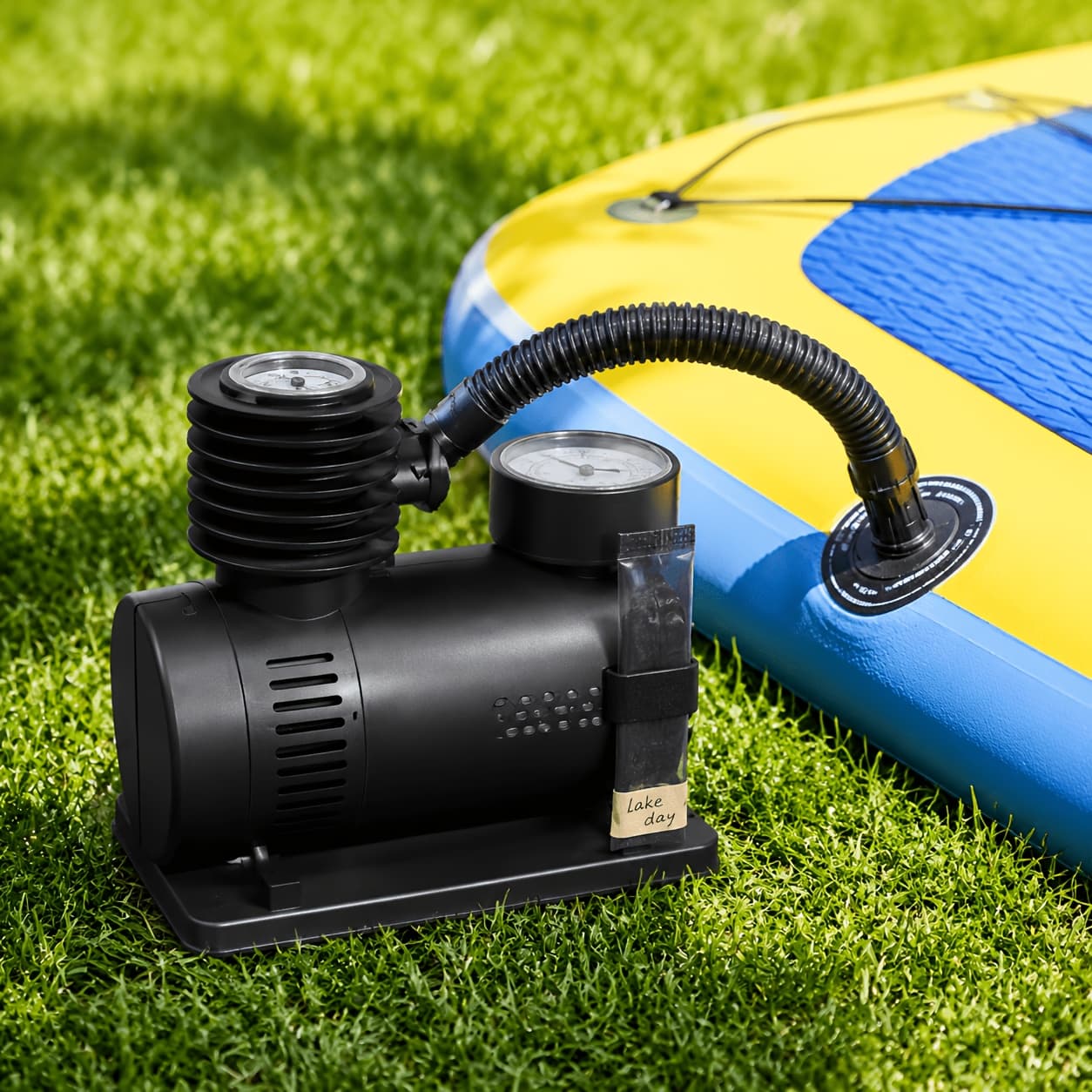 TEMU High Pressure 300 Psi Tire Inflator Portable Mini Air Compressor 12v For Fast Pumping Time And With Universal Adapter For Bicycle Tires Soccer Basketball And Small Objects