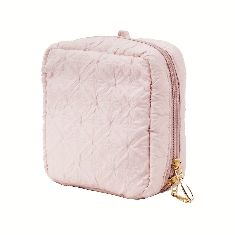 TEMU Polyester Embossed Multi-pocket Multifunctional Cosmetic Bag