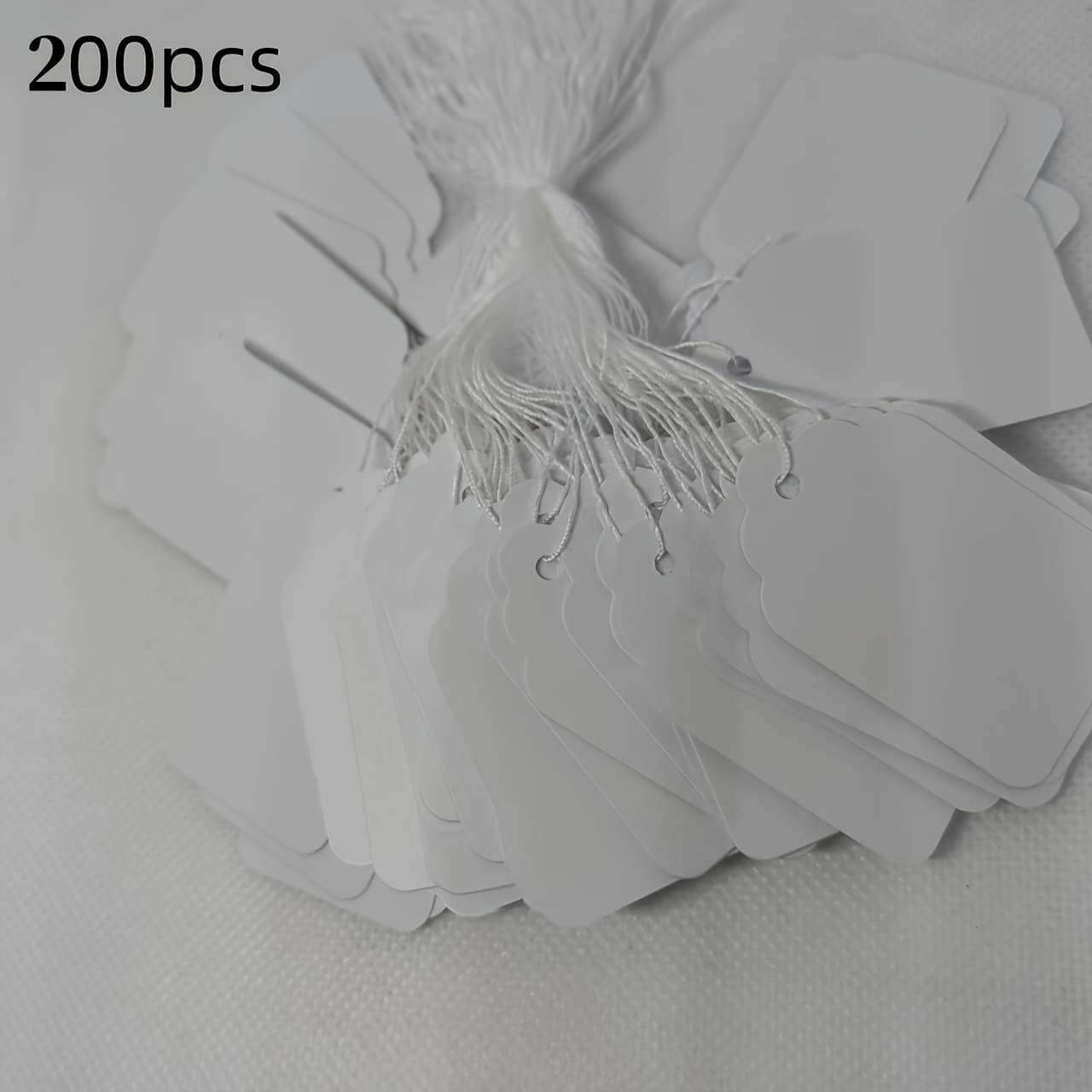 TEMU 200pcs Price Tags, Easy To Write, Blank Price Stickers Versatile Products, Wedding Party Paper Labels, Gift Labels, Mini Objects, Hanging Decorations, Scene Decorations, Jewelry Price Tags