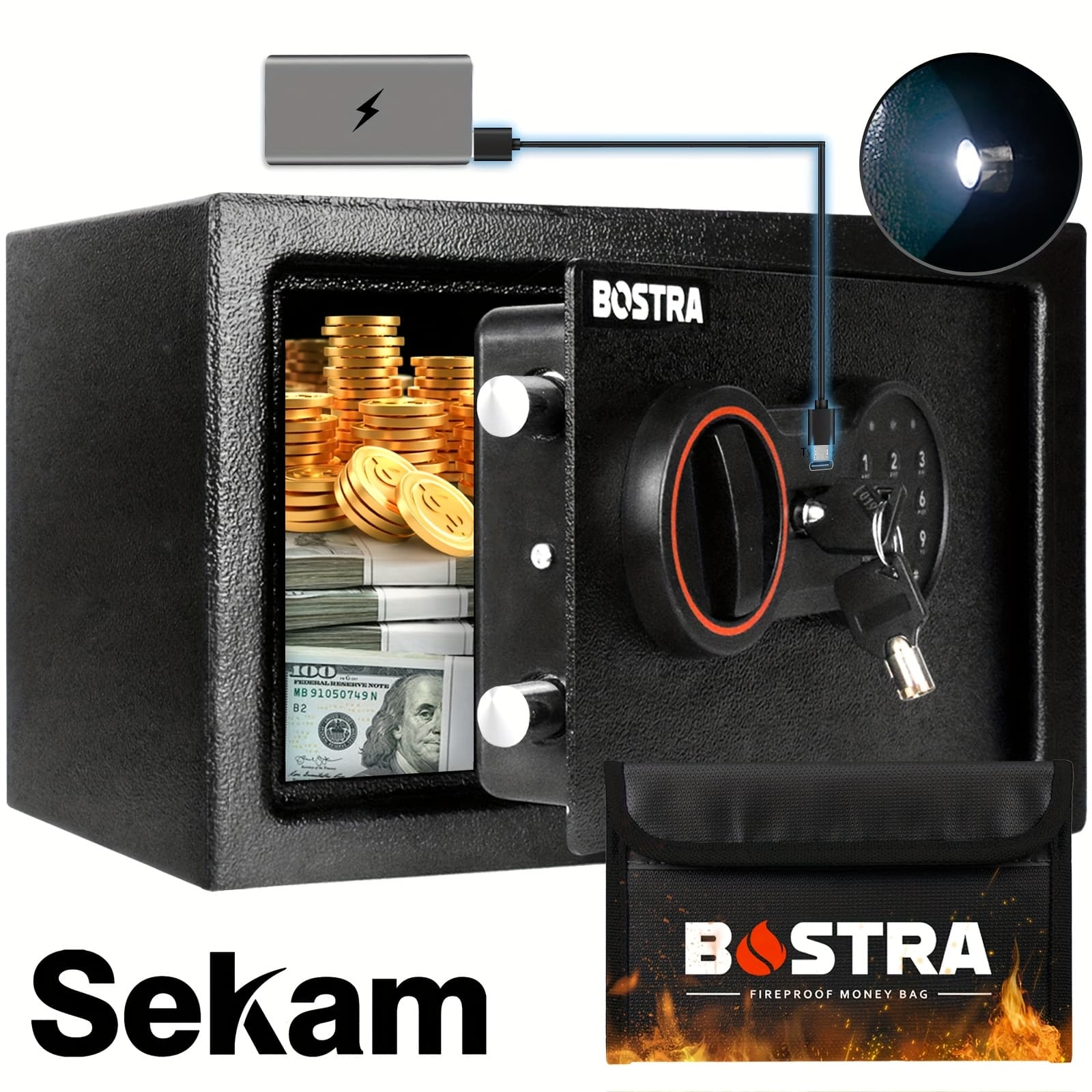 TEMU Fireproof Safes With Fireproof Bags, In Multiple Sizes (0.8 Cubic) Graduation Gift Class Of 26