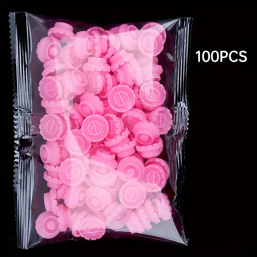 TEMU 100pcs Eyelash Glue Holder, Easy Fan Cups For Eyelash Extension, 1-second Bloom Adhesive Stand, Multi- Lash Tools