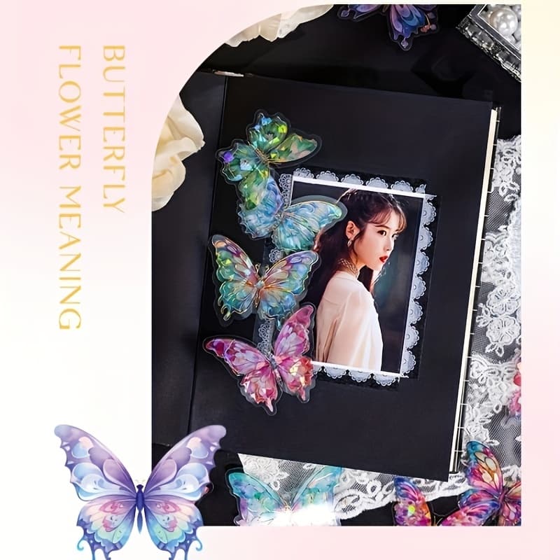 TEMU 120pcs 3d Stickers - Glitter Holographic Resin, And Clear For Scrapbooking, Journals, Cell Phones, Cell Phone Charms, Laptops And Crafts