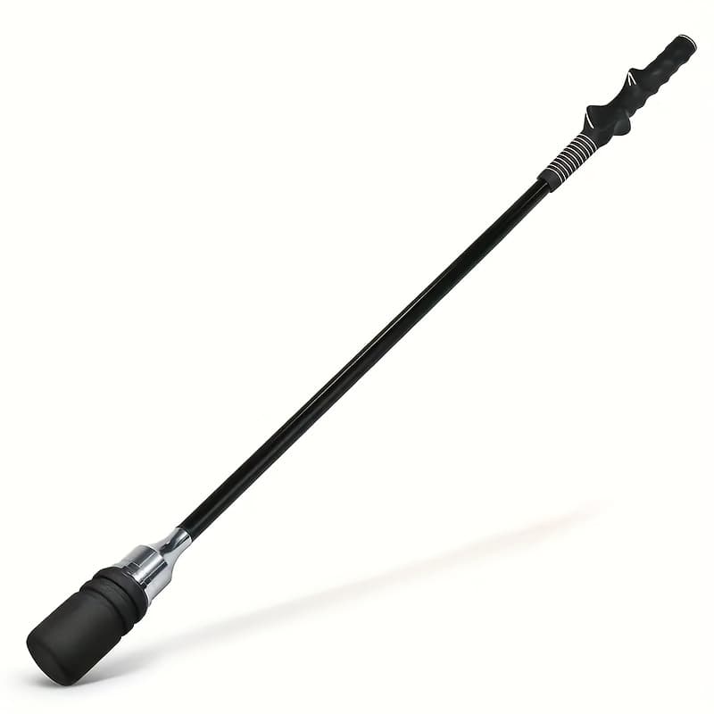 TEMU A High-quality Golf Swing Trainer | Black Stainless Steel Practice Aid For Men And Women, Builds Strength, Flexibility, And Rhythm, Perfect For And Skill Improvement, Golf Training Aid