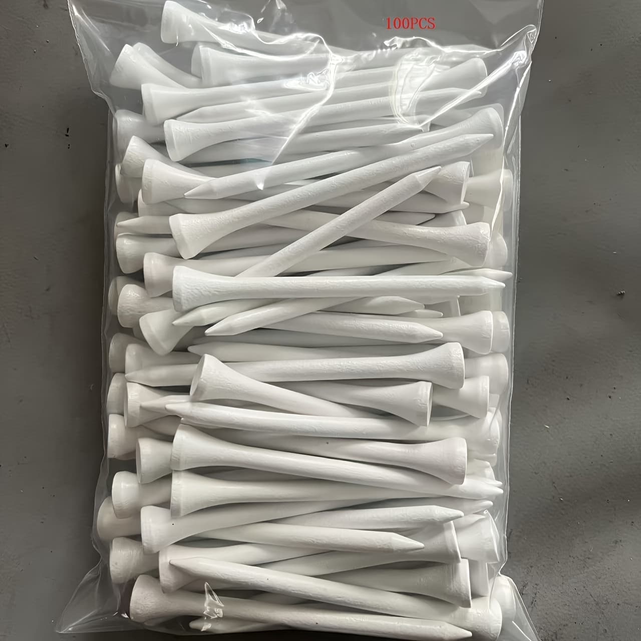 TEMU 3-1/4" White Wooden Golf Tees - 100pcs/pack