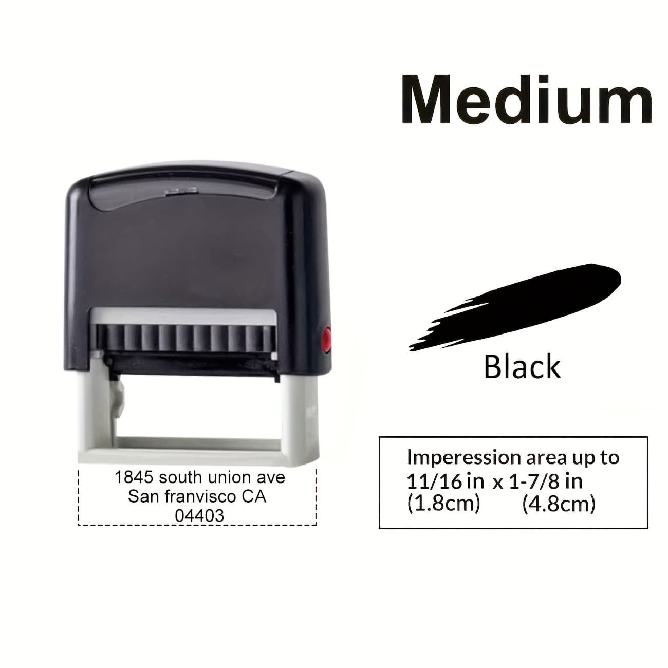 TEMU [ Customized Products ] Custom Text Seal - - Personalized Automatic Ink Application Seal - For Address Seal -5 Colors Of Ink