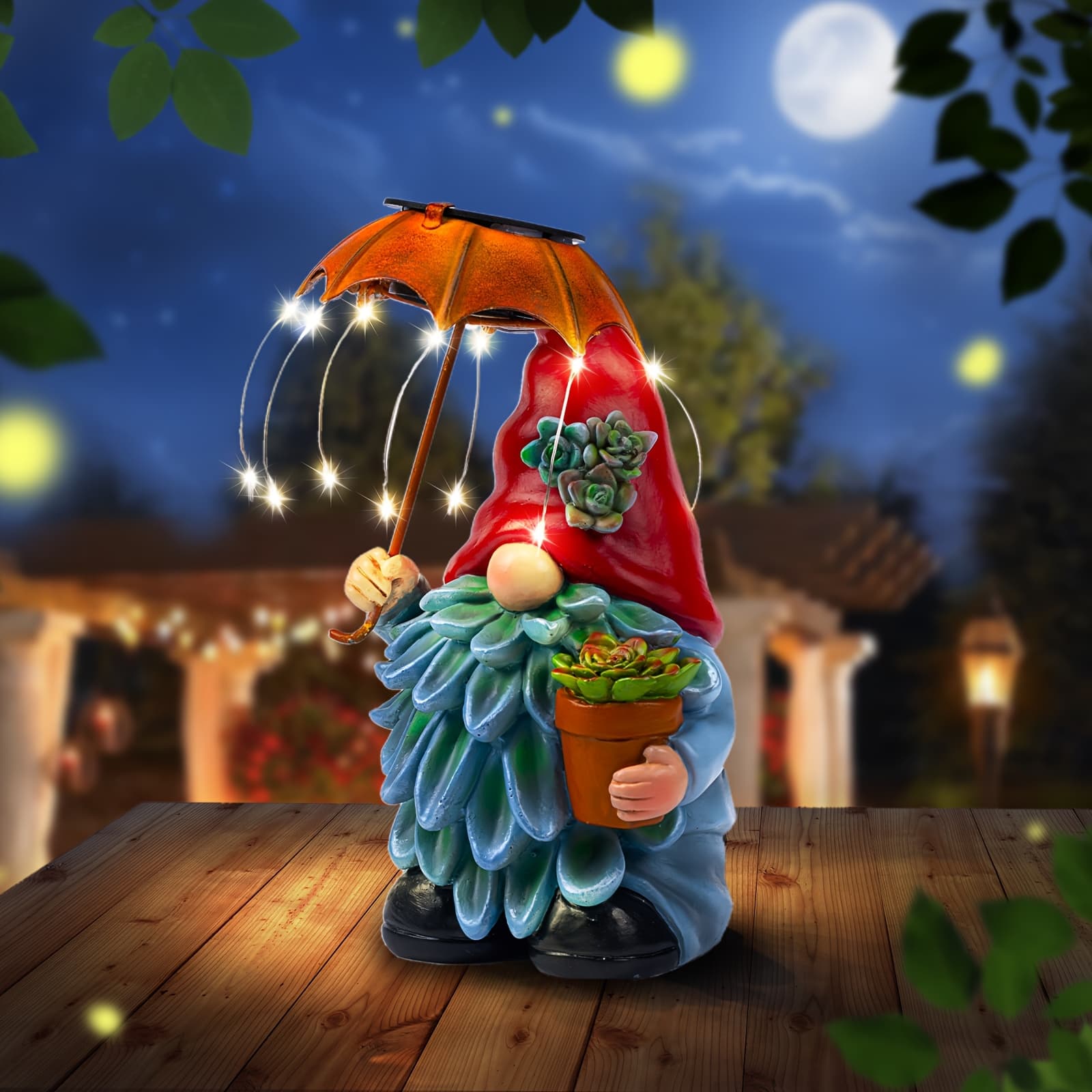TEMU Elf Resin Statue Solar Light, Home Decor Collectible Figurines, Perfect Gift For , Thanksgiving, Christmas, Perfect For Desks, Decks, Patios, , , Automatically Lights