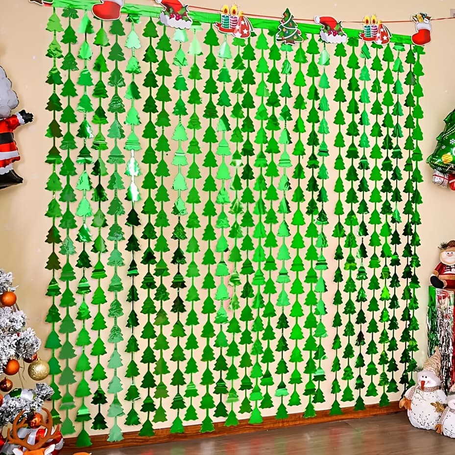 TEMU 2pcs Christmas Tree Streamers, Suitable For Party, Tree Theme 100x200cm Decorations – Perfect Themed Birthday & Holiday Celebration Supplies