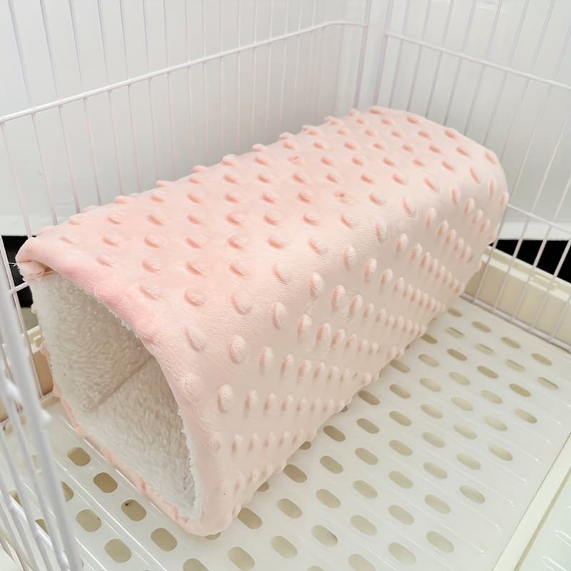 TEMU Rabbit Warm Tunnel, -ear Rabbit Boredom Toy, Guinea Pig Passage Nest, Guinea Pig Winter Plush Tunnel Nest