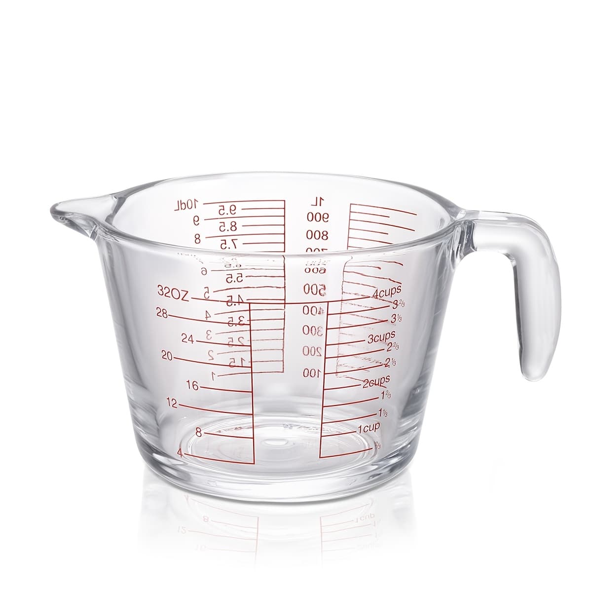 TEMU 1/3pcs Glass Measuring Cups (10.14oz 16.91oz 33.81oz) Food Grade Measuring Cups - Microwave/oven Suitable For Home Baking, Cooking, And Kitchen Essentials