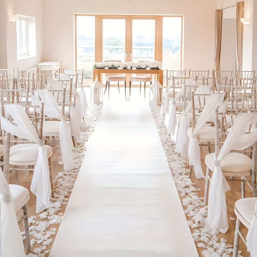 TEMU 6pcs, L65.4*w41.3 Inches High-end Wedding Chair Binding, Transparent Tulle Chiffon Fabric For Wedding Scene, Party Chair Decorations