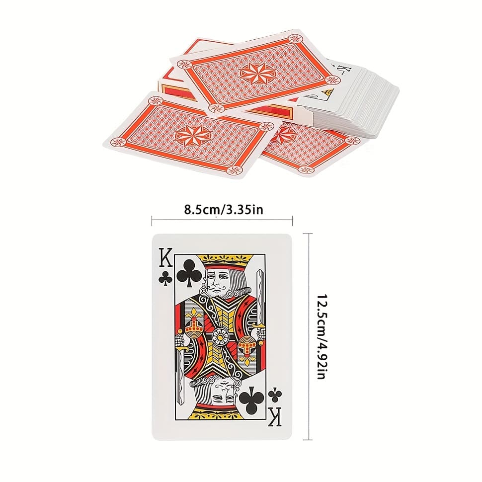 TEMU Jumbo Playing Cards - Premium Cardstock Paper, Large Size For Easy Handling, Ideal For Family , Parties & - Perfect Gift For Ramadan, Easter, Valentine’s Day, For Family