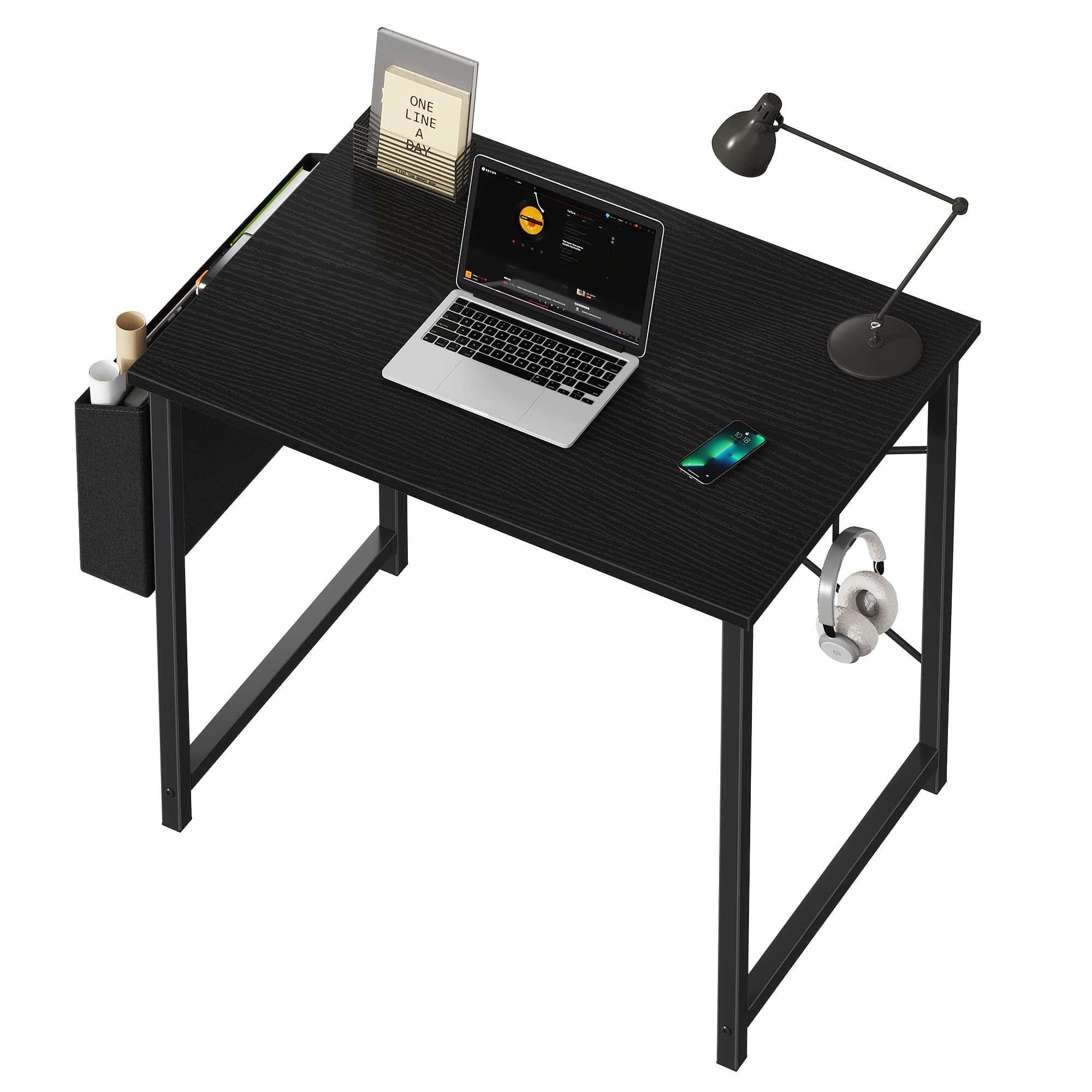 TEMU 32/47in Home Office Desk For Small Spaces, Computer Desk With Storage Bag & Hook, Modern Study Writing Table For Office