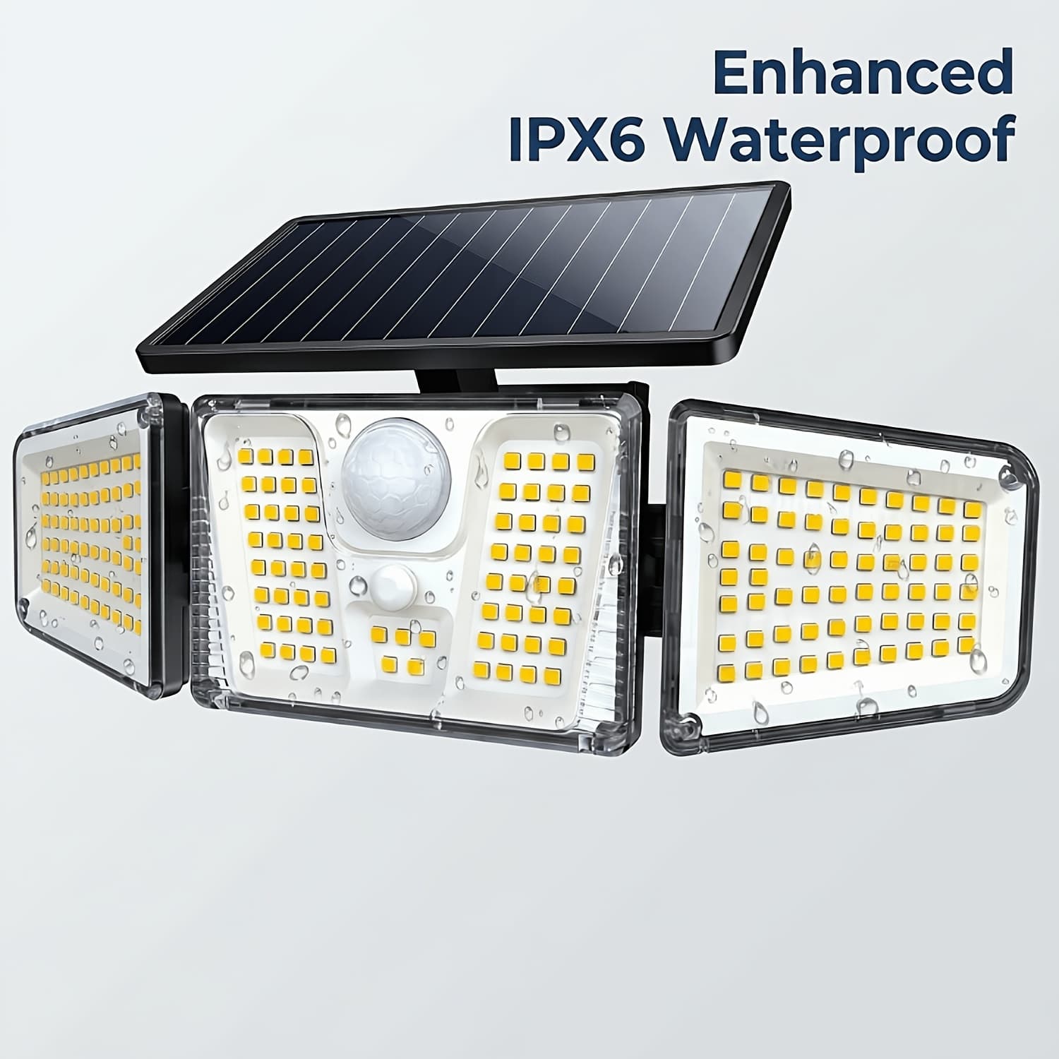 TEMU 1/2 Pack Solar Lights Outdoor 74/300 Led 2900lm, Ipx5 Motion Sensor Outdoor Lights, Solar Security Flood Lights 270 Wide Lighting Angle With 3 For Garden Patio Yard Garage Shed Pathway, Gifts