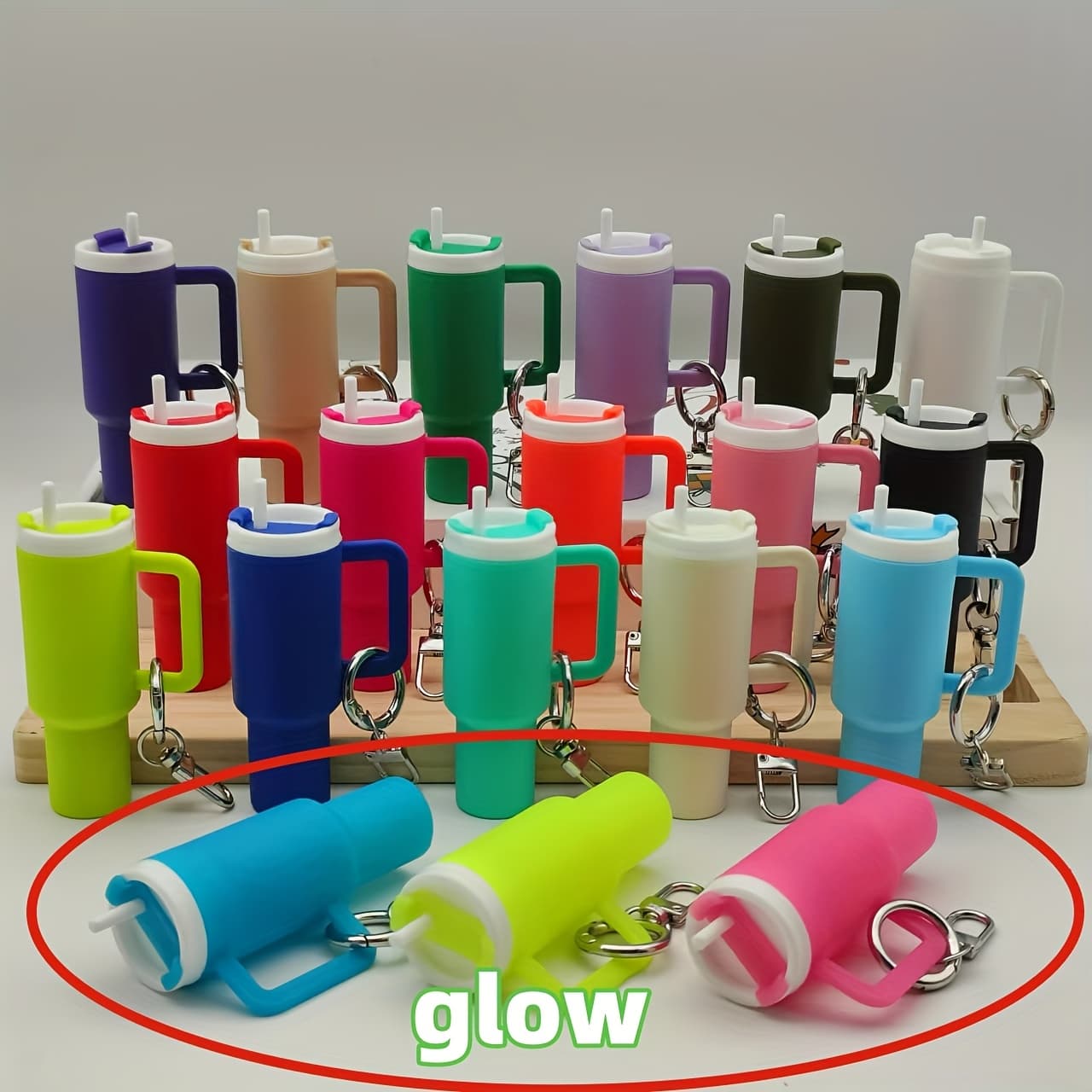 TEMU 12/16/19/50/100pcs Mixed Cup Keychains That Can Hold Lipstick And Small Decorative Items, Making Them For