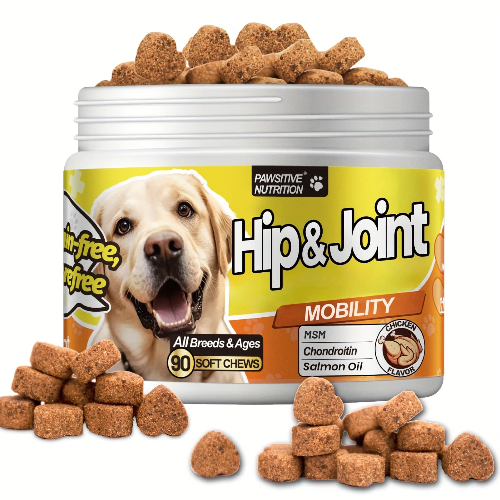 TEMU Nutrition Advanced Hip And Joint Supplement For All Dogs, & Chondroitin-joint & Muscle Health, Msm, - Mobility & Flexibility - , Chicken Flavor, 90 Count