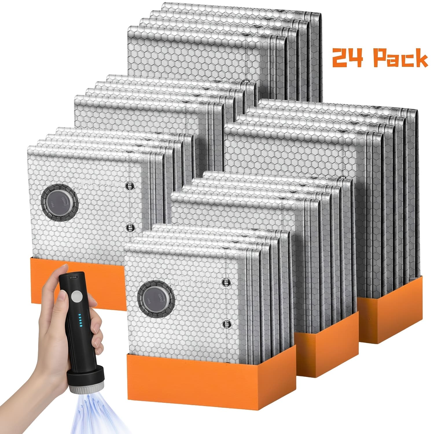 TEMU 24 Pack Travel Compression Bags With Pump, Vacuum Storage Pouches For Clothing, Space Saving Sealing Bags For Backpack And Suitcase