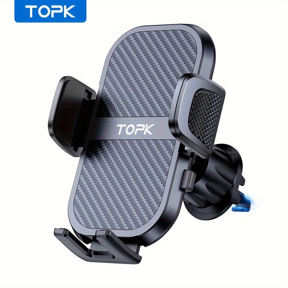 TEMU Topk Phone Mount For Car Phone Holder Cell Phone Holder Hands Free Phone Stand For Car Vent Phone Mount Fit Smartphone Universal